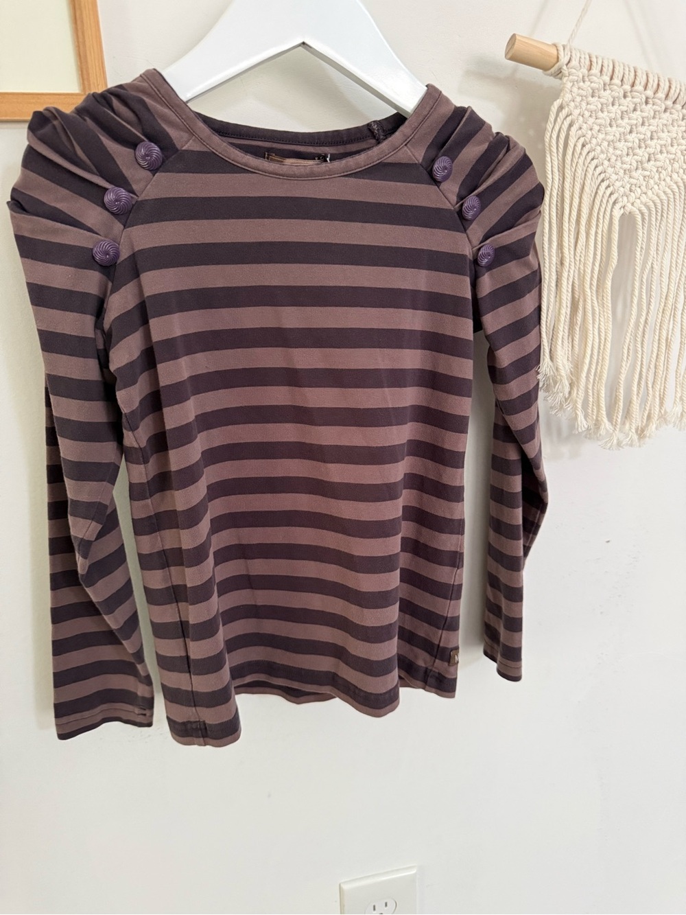 Matilda Jane - size 6 - striped long sleeve tee - Picture 3 of 9